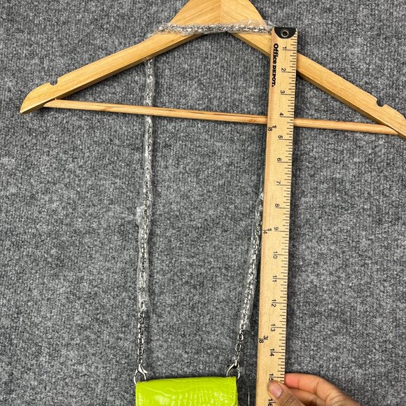 NEW $25 Urban Outfitters Card Case Crossbody Leather‎ Green purse - Picture 6 of 8